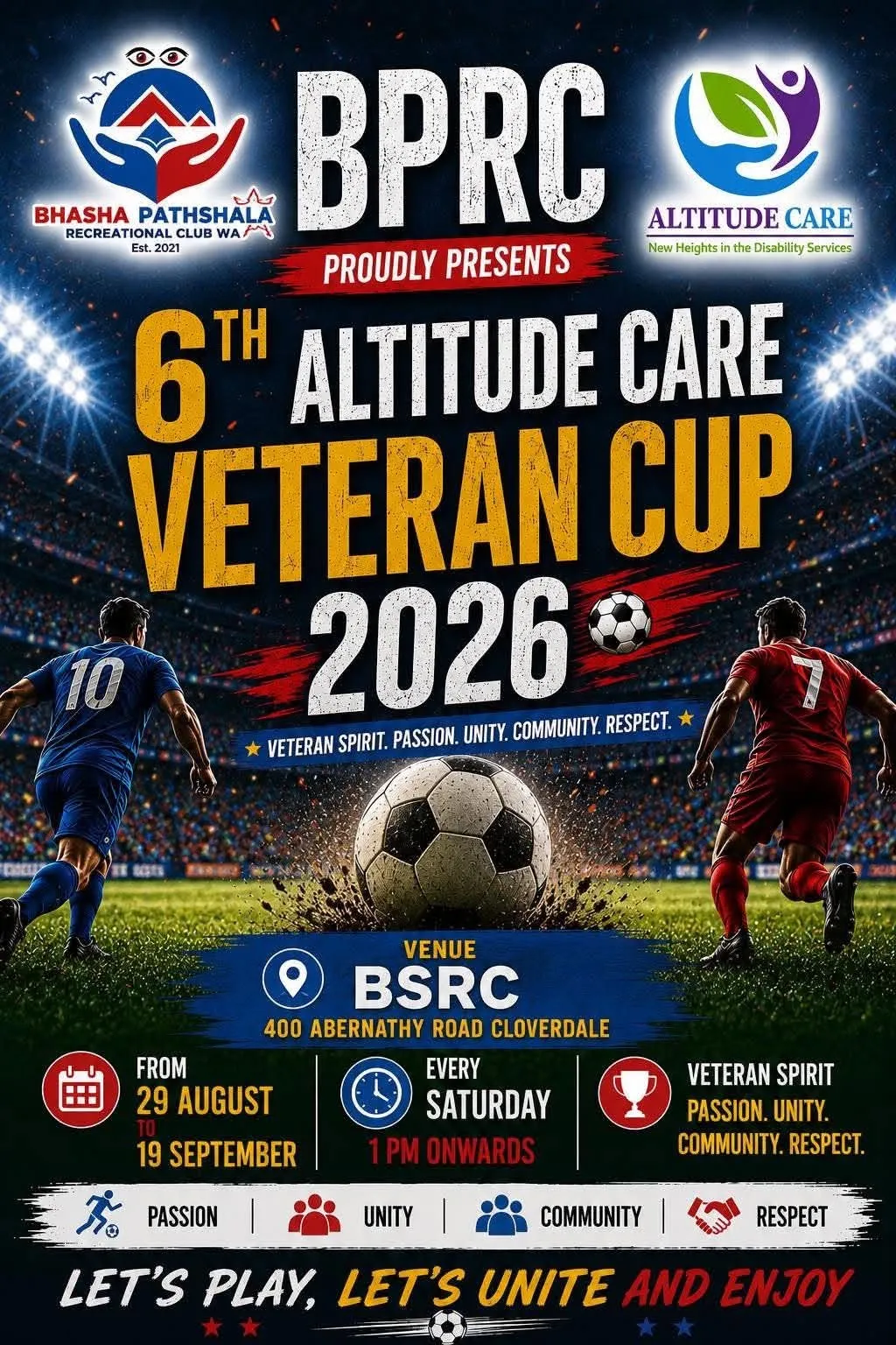 6th Altitude Care Veteran Cup 2026 | Perth Veteran Football