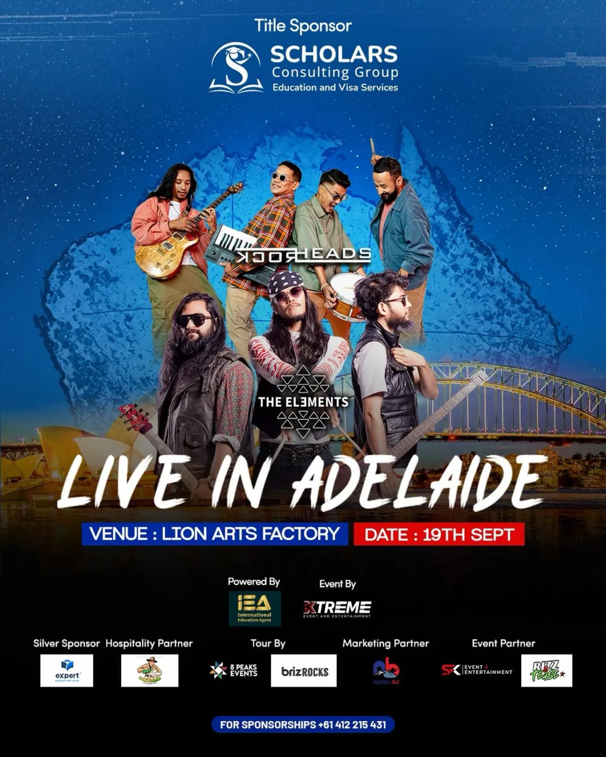 RockHeads & The Elements Live in Adelaide 2026