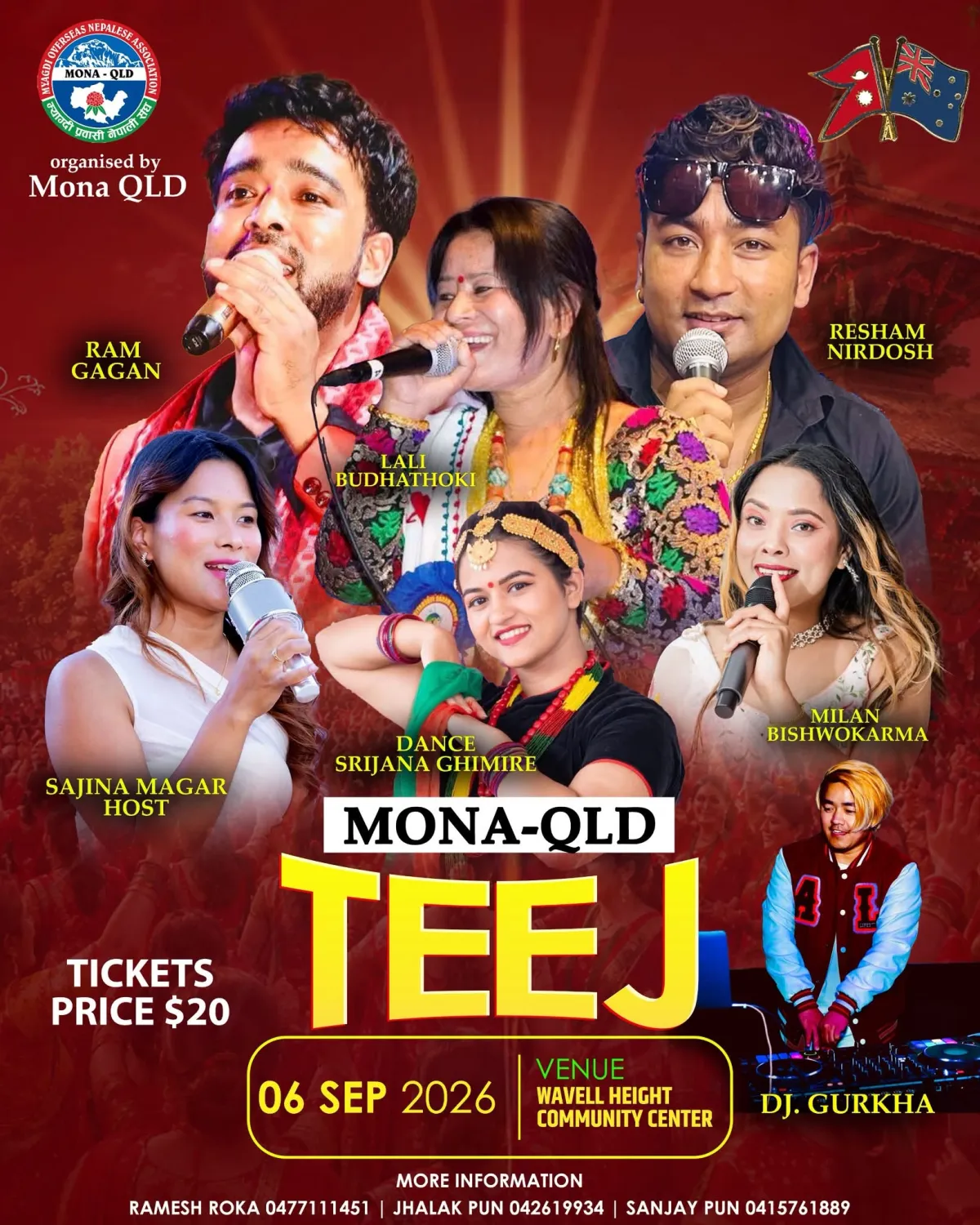 MONA-QLD Teej 2026 to Bring Nepali Music, Dance and Culture to Brisbane