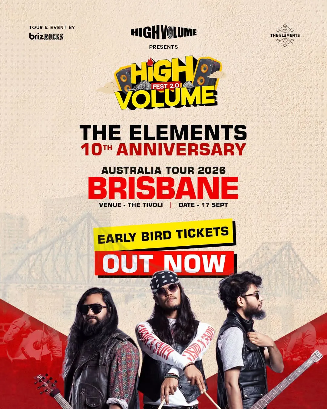 The Elements & Rockheads Live in Brisbane 2026