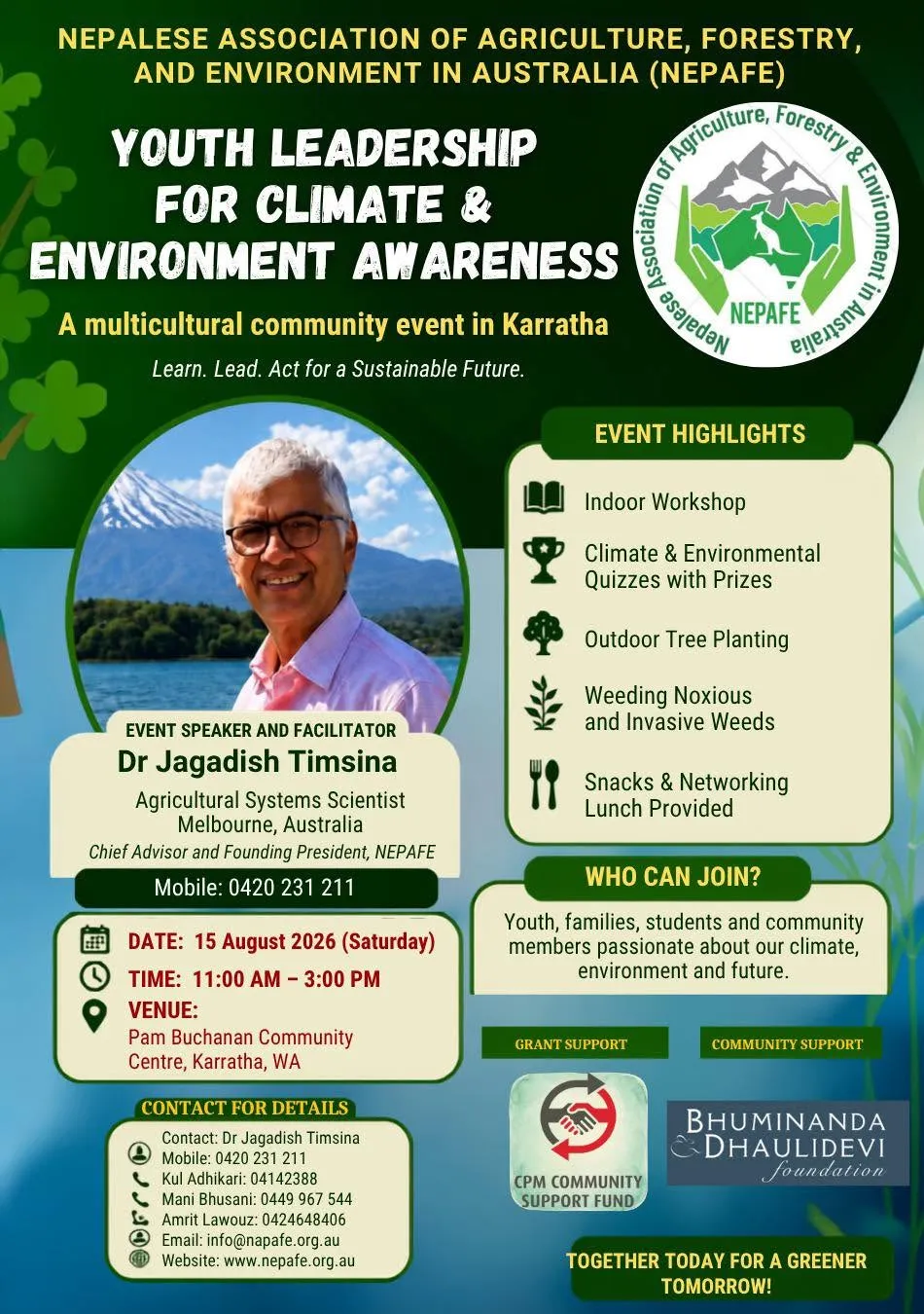 Youth Leadership for Climate & Environment Awareness Karratha – Event Details